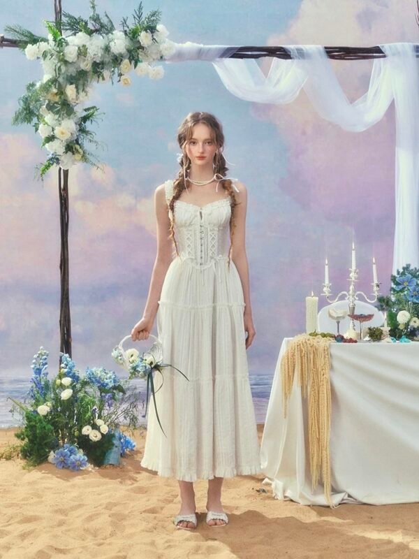 LACEMADE - White Dream Tide Corset Dress - Image 4