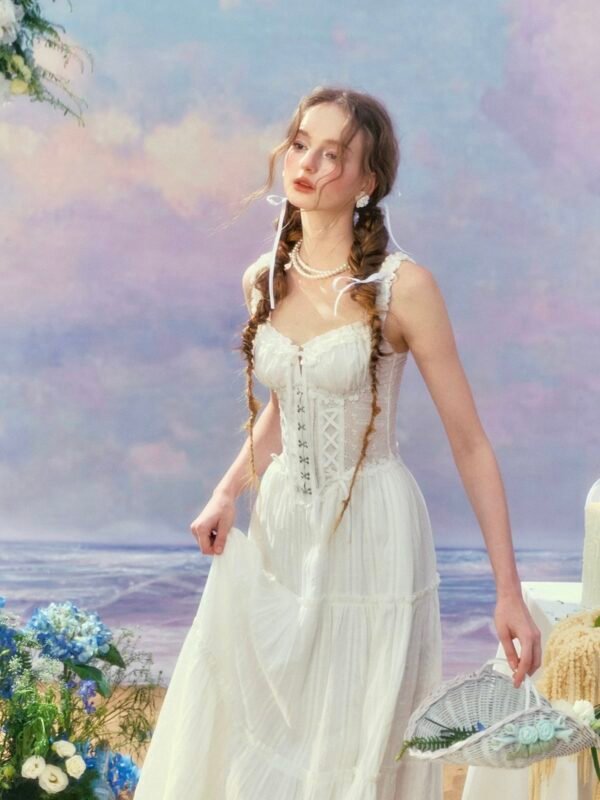 LACEMADE - White Dream Tide Corset Dress - Image 7