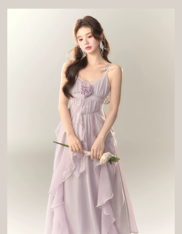 BB BLUE - Manta Rose Heavy Ruffle Dress - Image 4