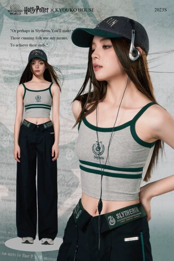 Kyouko House X Harry Potter Embroidery Hogwart Houses Crop Camisole